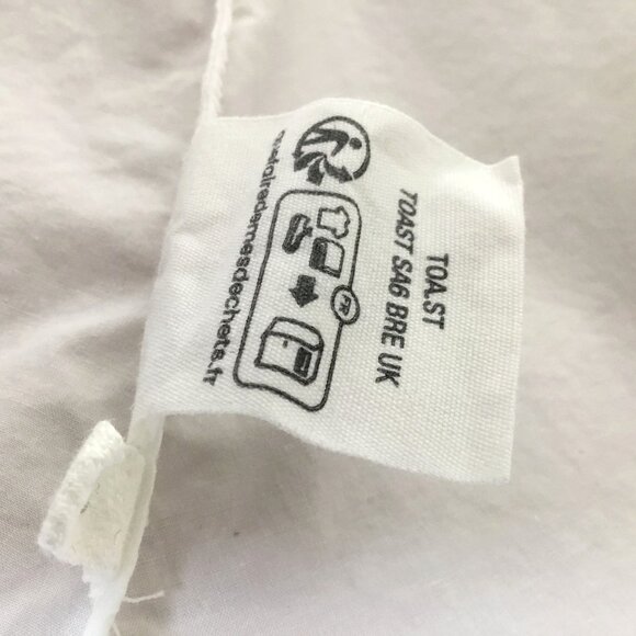 TOAST White Wrap Blouse S Cotton Portugal Minimalist Elevated Everyday Layering - Picture 11 of 11